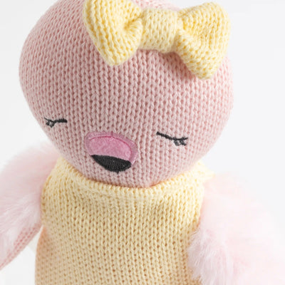 Living Textiles Knitted Animal Toy - Freya the Flamingo