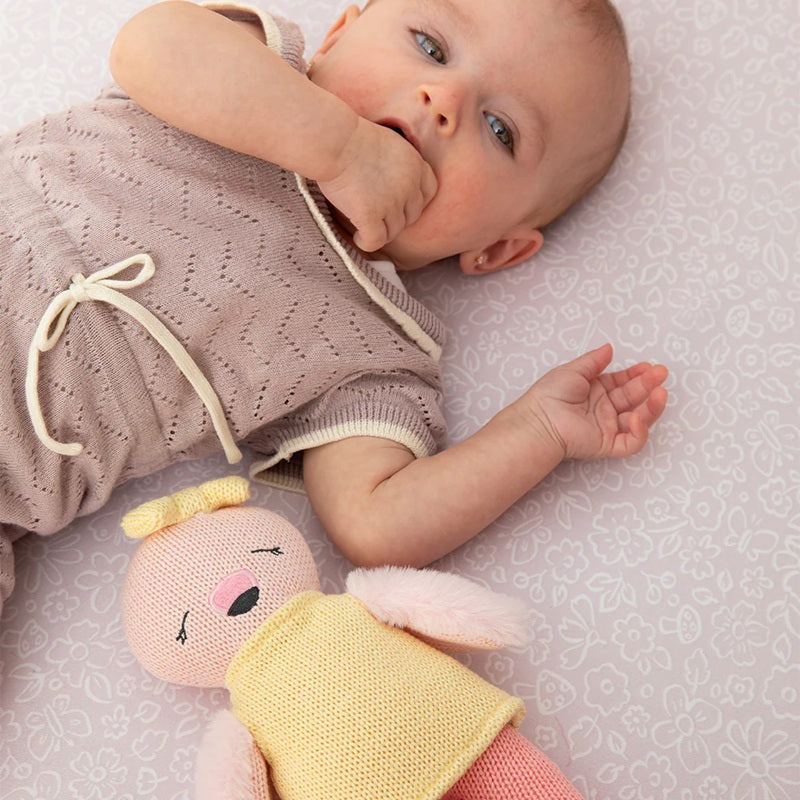 Living Textiles Knitted Animal Toy - Freya the Flamingo