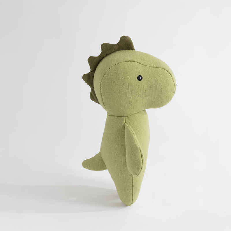 Living Textiles Small Linen Animal - Dennis the Dinosaur