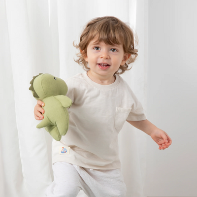 Living Textiles Small Linen Animal - Dennis the Dinosaur