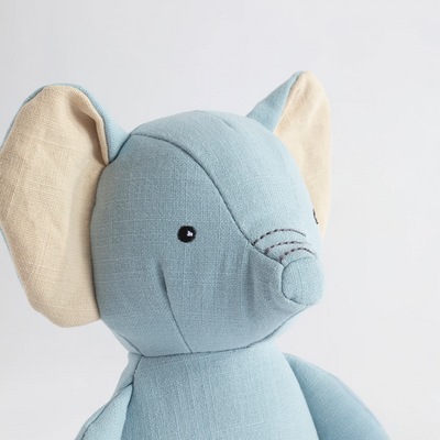 Living Textiles Small Linen Animal - Eddie the Elephant