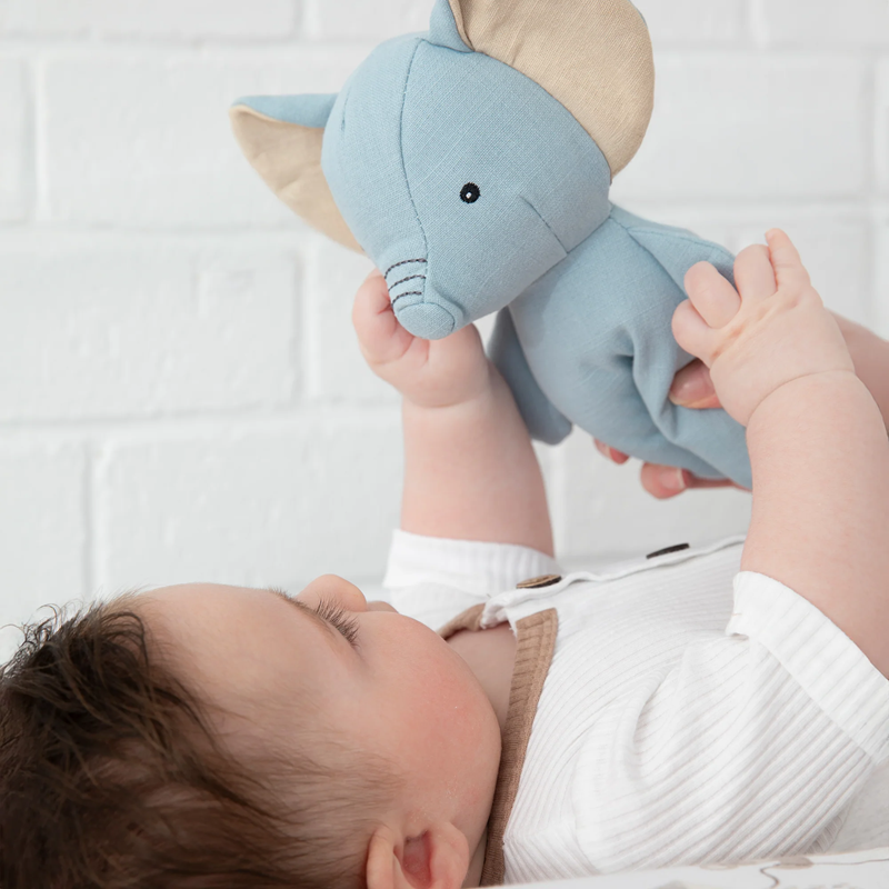 Living Textiles Small Linen Animal - Eddie the Elephant
