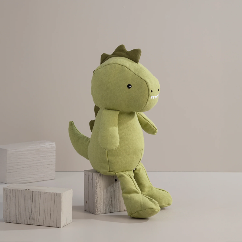 Living Textiles Large Linen Animal - Dennis the Dinosaur