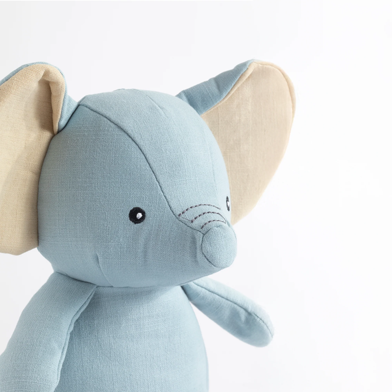 Living Textiles Large Linen Animal - Eddie the Elephant
