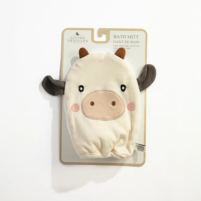 Living Textiles Organic Bath Mitt - Tractor Ride/Cow