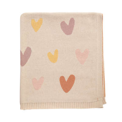 Living Textiles Jacquard Blanket - Bohemian Bliss/Heart
