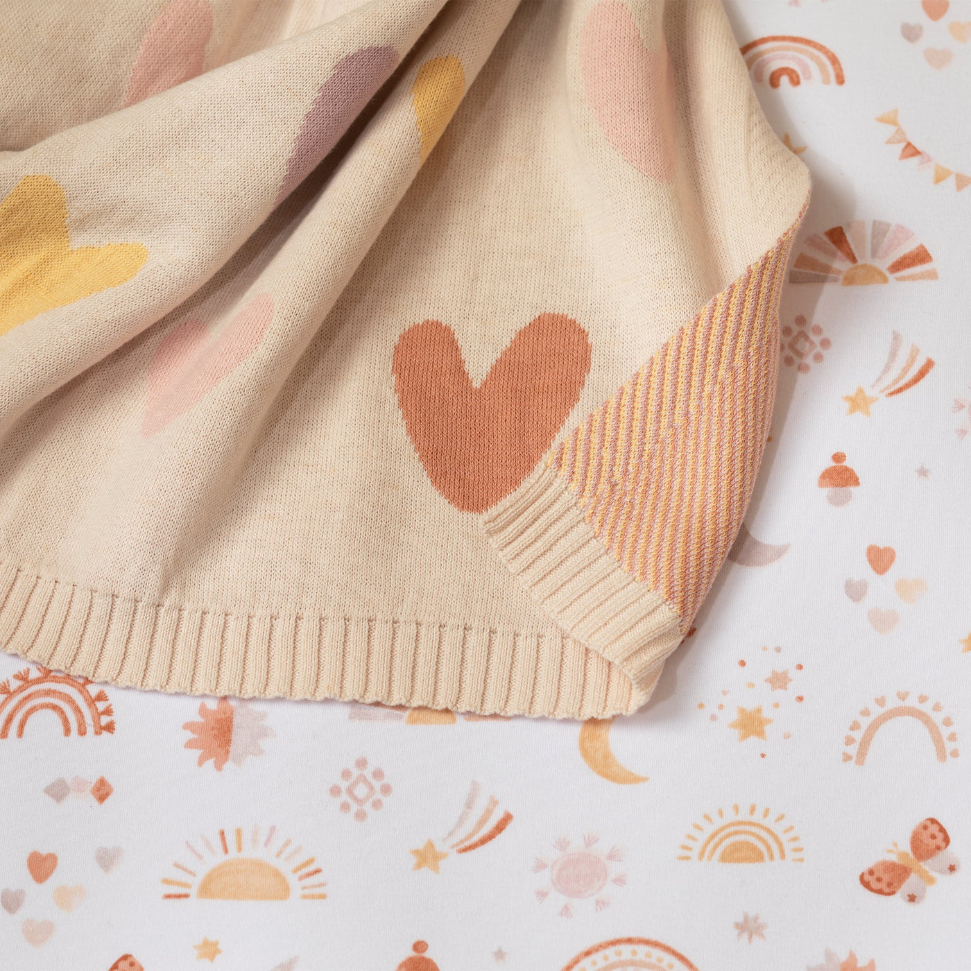 Living Textiles Jacquard Blanket - Bohemian Bliss/Heart