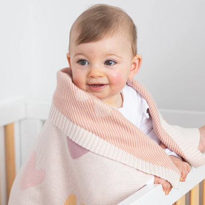 Living Textiles Jacquard Blanket - Bohemian Bliss/Heart