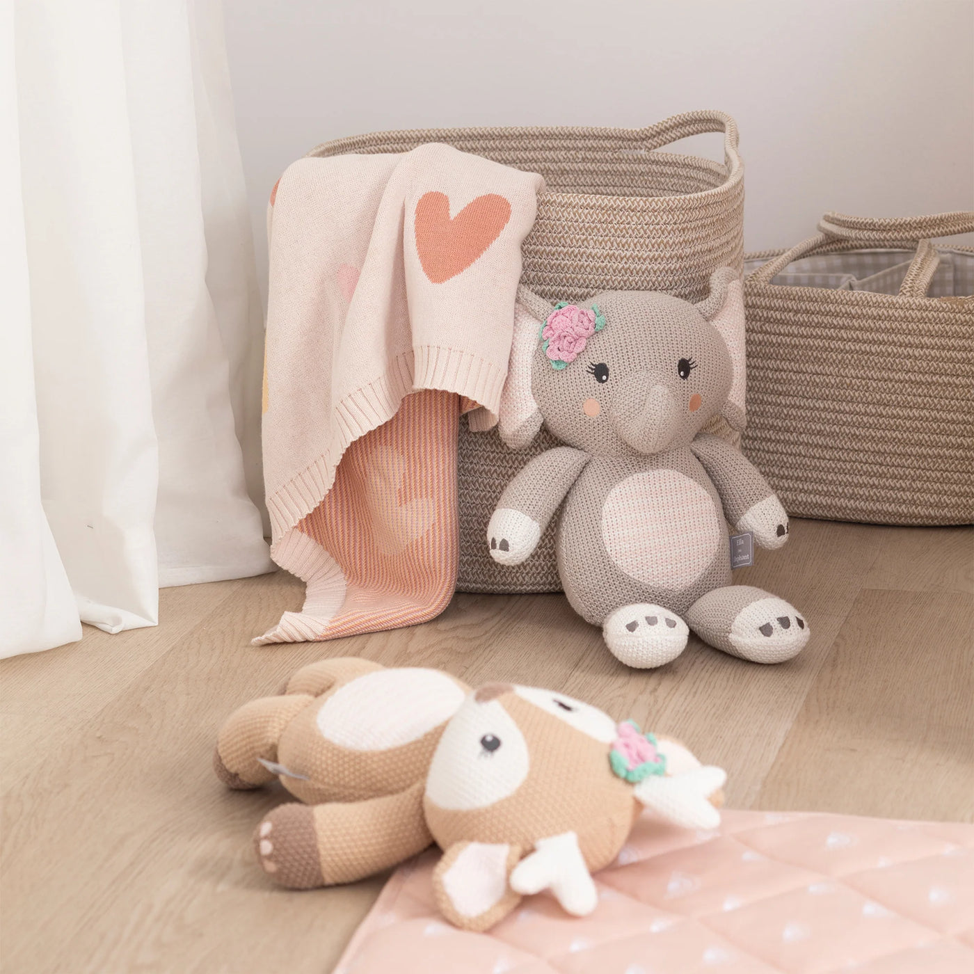 Living Textiles Jacquard Blanket - Bohemian Bliss/Heart