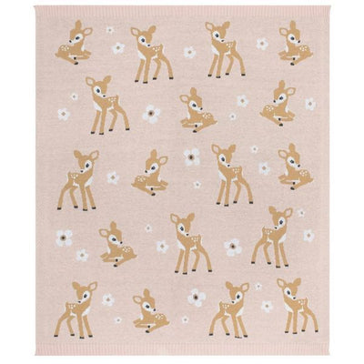 Living Textiles Whimsical Baby Blanket - Fawn/Blush