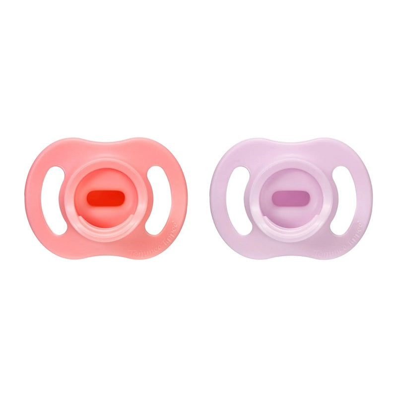 Tommee Tippee Ultra-Light Stayput Silicone Soother 2 Pack 0-6 Months - Pink Pack