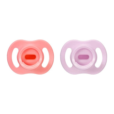 Tommee Tippee Ultra-Light Stayput Silicone Soother 2 Pack 0-6 Months - Pink Pack