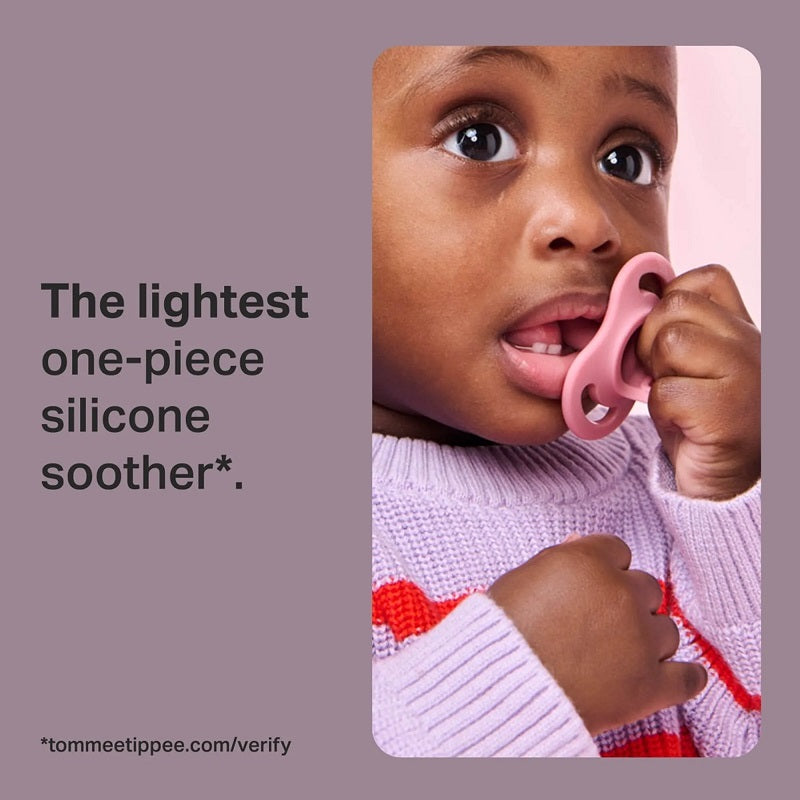 Tommee Tippee Ultra-Light Stayput Silicone Soother 2 Pack 6-18 Months - Green Pack
