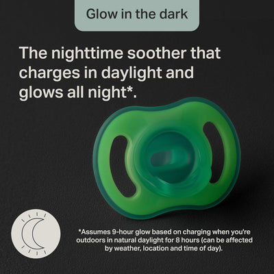 Tommee Tippee Ultra-Light Stayput Night GLow Silicone Soother 2 Pack 18-36 Months - Orange Pack
