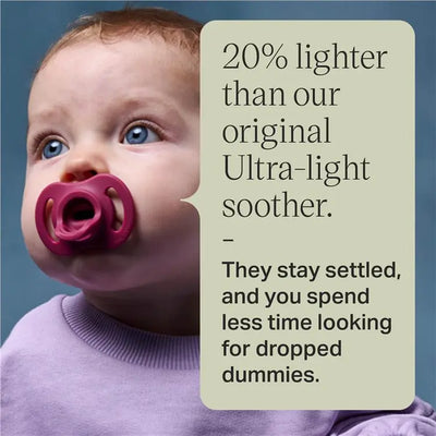 Tommee Tippee Ultra-Light Stayput Silicone Soother 2 Pack 18-36 Months - Blue Pack
