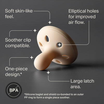 Tommee Tippee Breast-Like Silicone Soother 2 Pack 6-18 Months - Green Pack