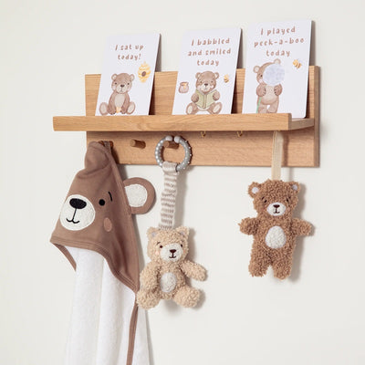 Living Textiles Ring Rattle & Dummy Chain Gift Set - Cuddly Bear