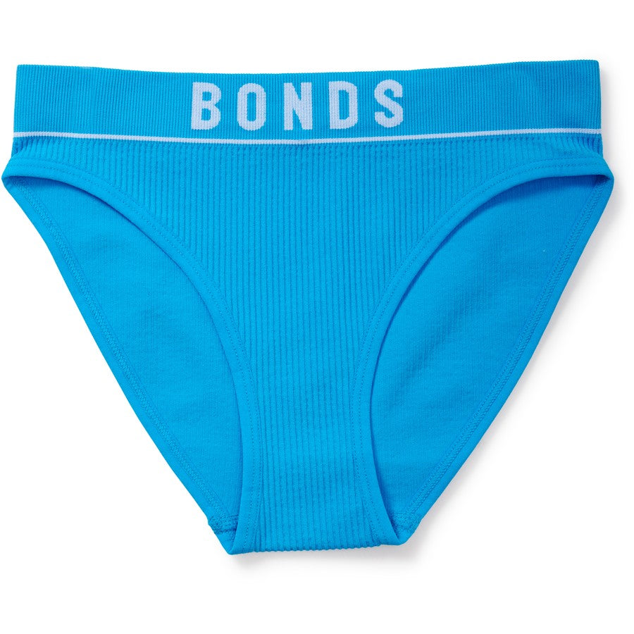Bonds Girls Original Rib Bikini 2 Pack - Blue/Purple