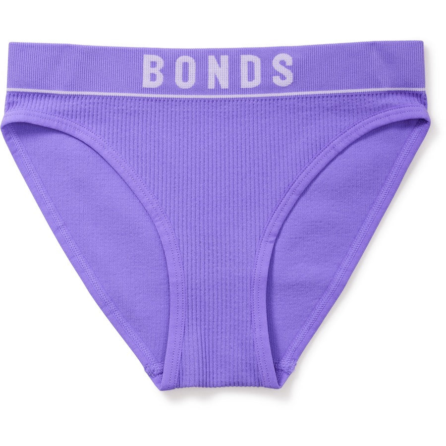 Bonds Girls Original Rib Bikini 2 Pack - Blue/Purple