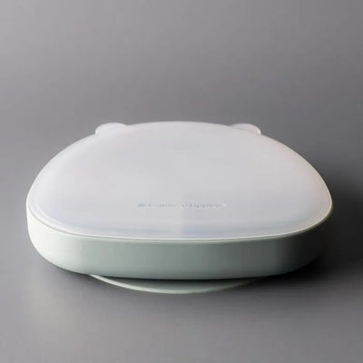 Tommee Tippee Silicone Section Plate With Lid - Green