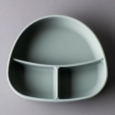 Tommee Tippee Silicone Section Plate With Lid - Green
