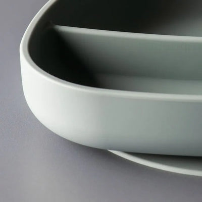 Tommee Tippee Silicone Section Plate With Lid - Green