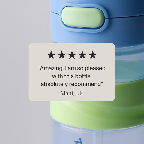 Tommee Tippee On The Go Straw Bottle 500ml 18M+ - Aqua/Yellow