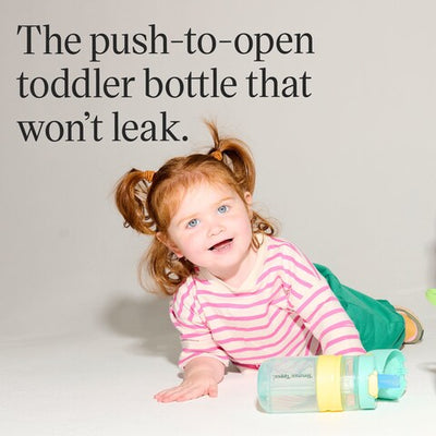 Tommee Tippee On The Go Straw Bottle 500ml 18M+ - Aqua/Yellow