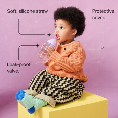 Tommee Tippee Active Straw Drink Bottle 390ml 12m+ - Purple
