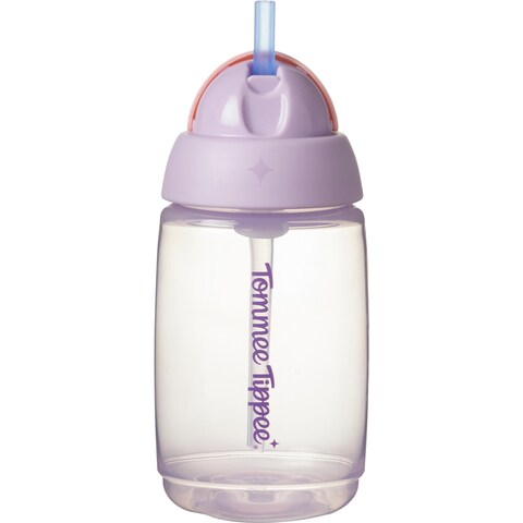 Tommee Tippee Active Straw Drink Bottle 390ml 12m+ - Purple