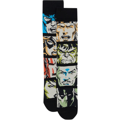Rio Marvel Men's Crew Socks 2 Pack - Black