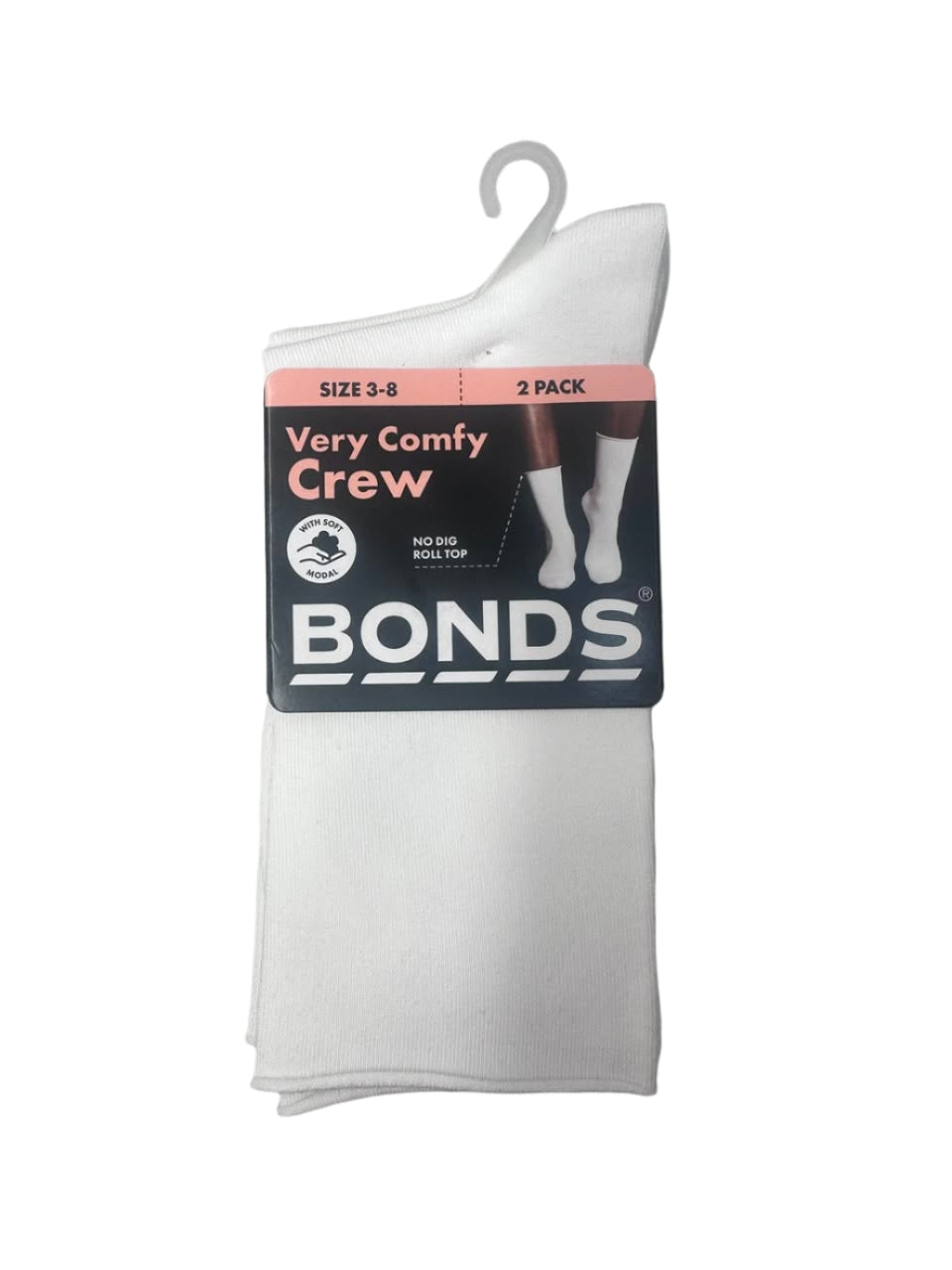 Bonds Women's Supersoft Modal Crew 2 Pack -  White