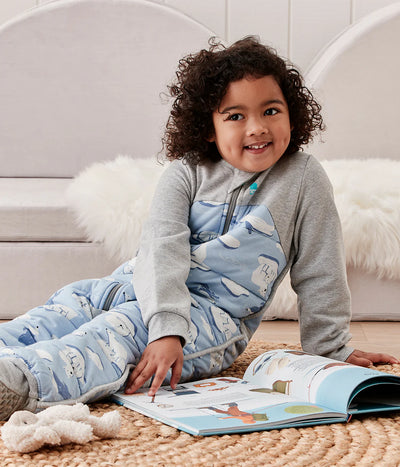 Love To Dream Quilted Cotton Sleep Suit Long Sleeve 3.5 TOG - Blue South Pole