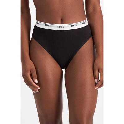 Bonds Womens Everyday Hi-Leg Briefs 4 Pack - Pink/Natural/Black