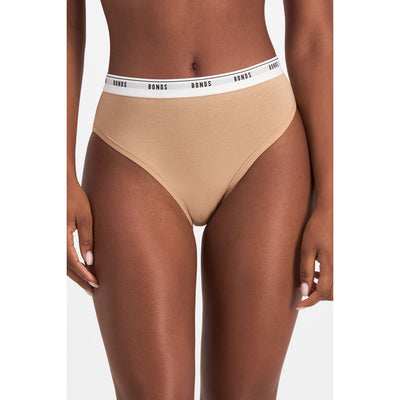 Bonds Womens Everyday Hi-Leg Briefs 4 Pack - Pink/Natural/Black