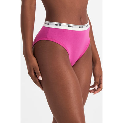 Bonds Womens Everyday Hi-Leg Briefs 4 Pack - Pink/Natural/Black