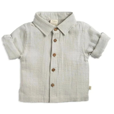 Tiny Twig Cambric Shirt - Vapour Crinkle