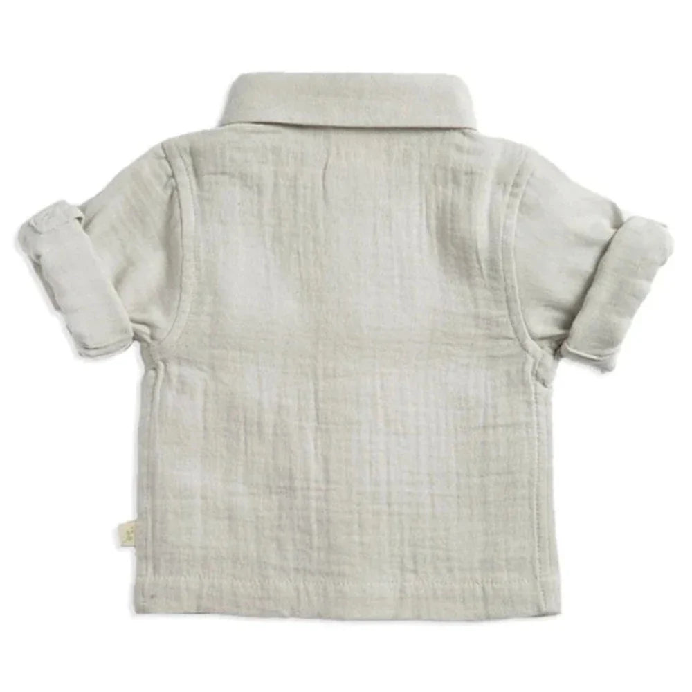 Tiny Twig Cambric Shirt - Vapour Crinkle