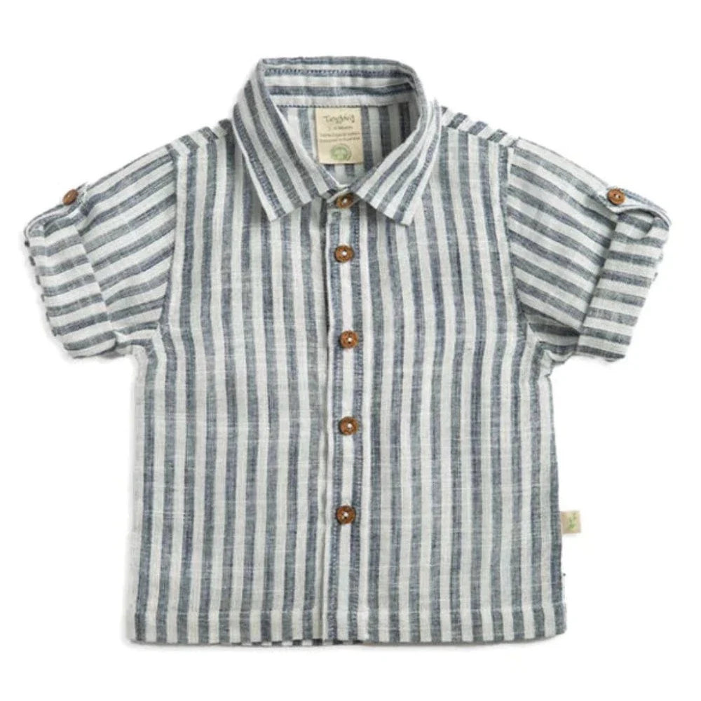 Tiny Twig Cambric Shirt - Woven Stripes