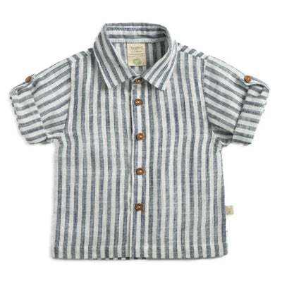 Tiny Twig Cambric Shirt - Woven Stripes