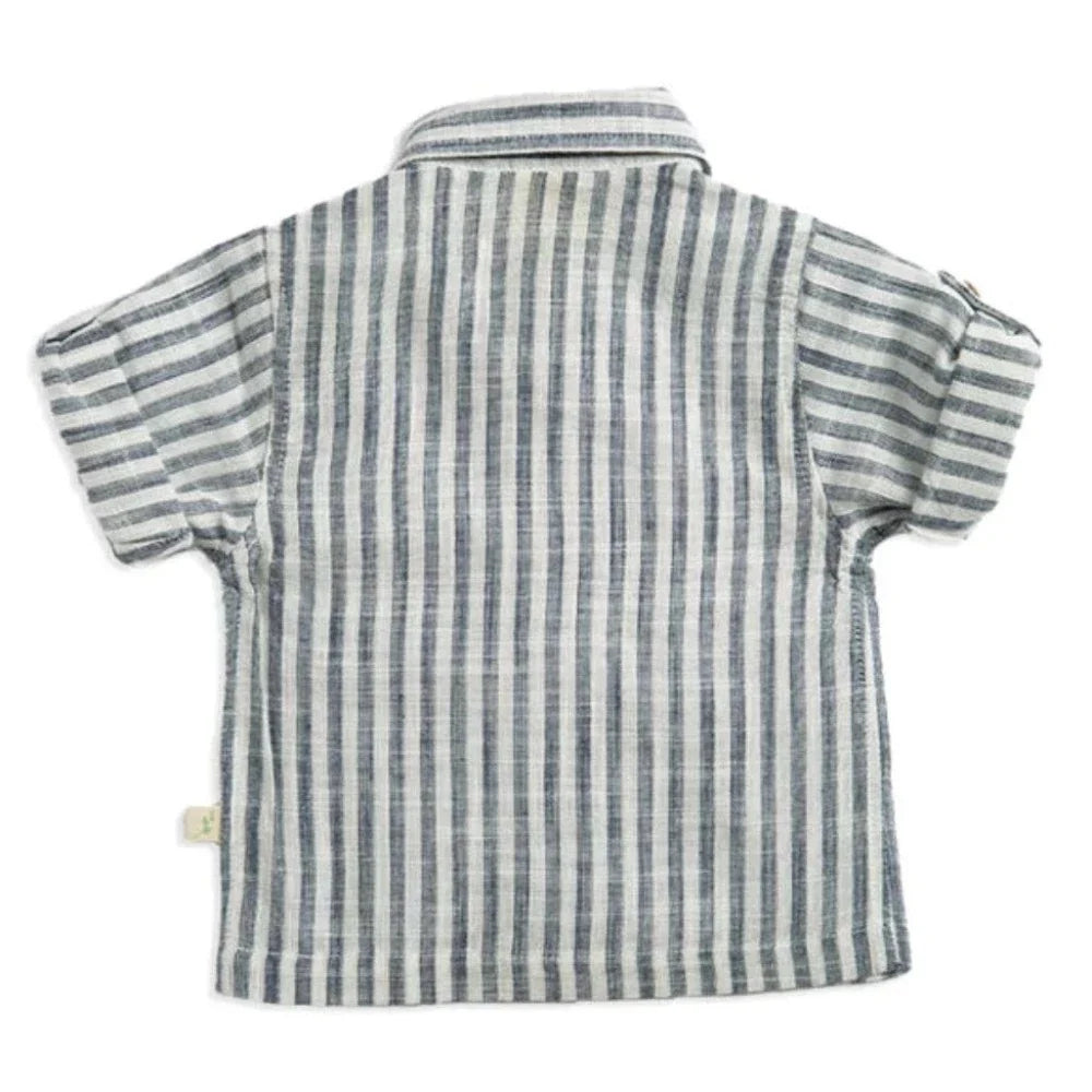 Tiny Twig Cambric Shirt - Woven Stripes