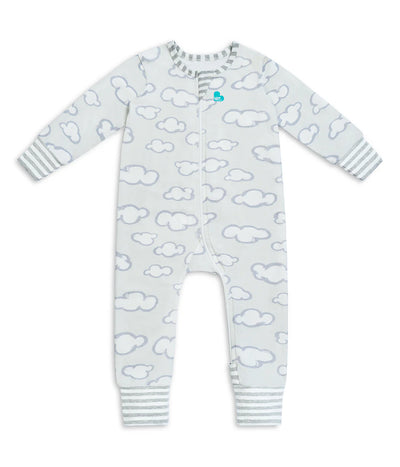 Love To Dream Long Sleeve Footless Romper - Grey Daydream