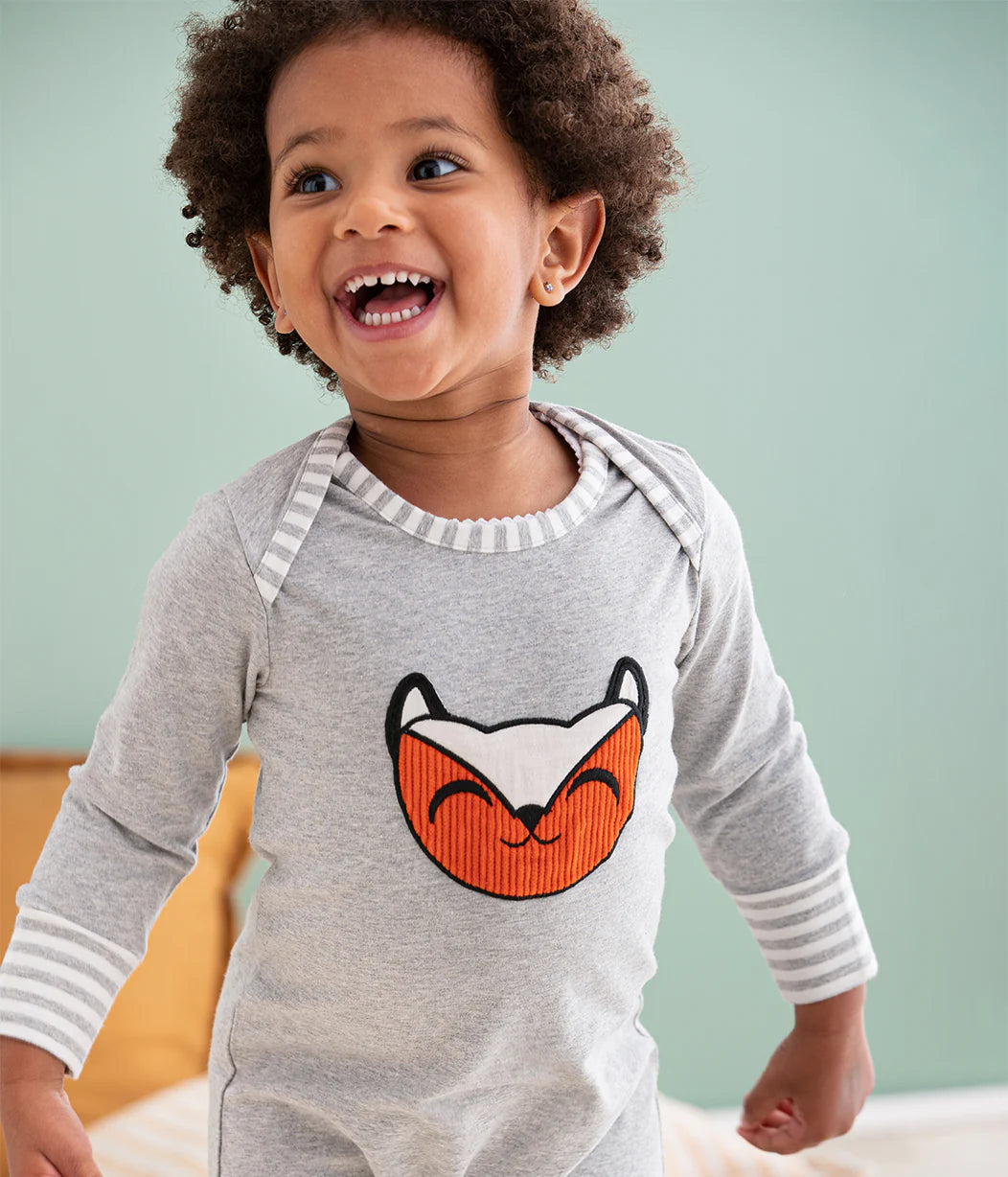 Love To Dream Self-Soothing Footless Romper - Grey Lyric The Fox™