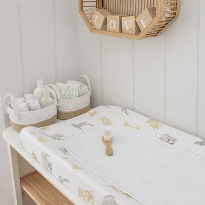 Living Textiles Change Pad Cover & Liner - Savanna Babies