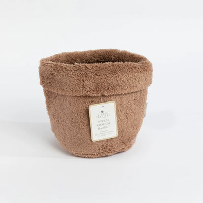 Living Textiles Sherpa Storage Basket Small - Cuddly Bear Brown