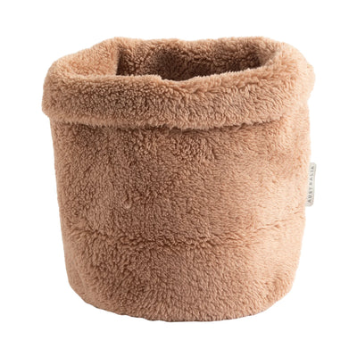 Living Textiles Sherpa Storage Basket Small - Cuddly Bear Brown