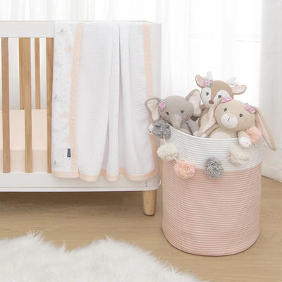 Living Textiles Cotton Rope Hamper - Blush