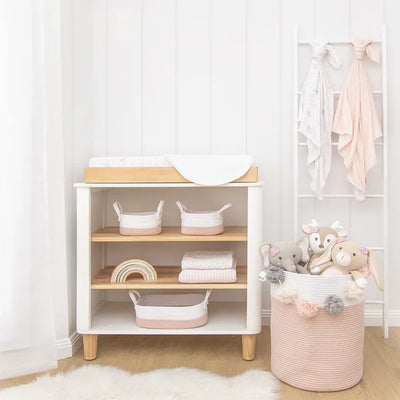 Living Textiles Cotton Rope Hamper - Blush