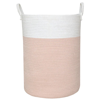 Living Textiles Cotton Rope Hamper - Blush