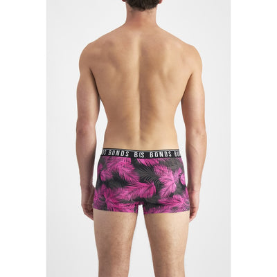Bonds Men's Everyday Trunks 2 Pack - Multi - Pink Print/Black